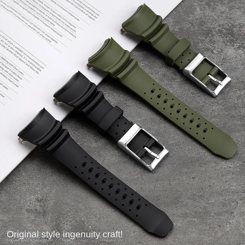 Citizen Watch Promaster - Pasek gumowy z zakrzywionymi końcówkami do