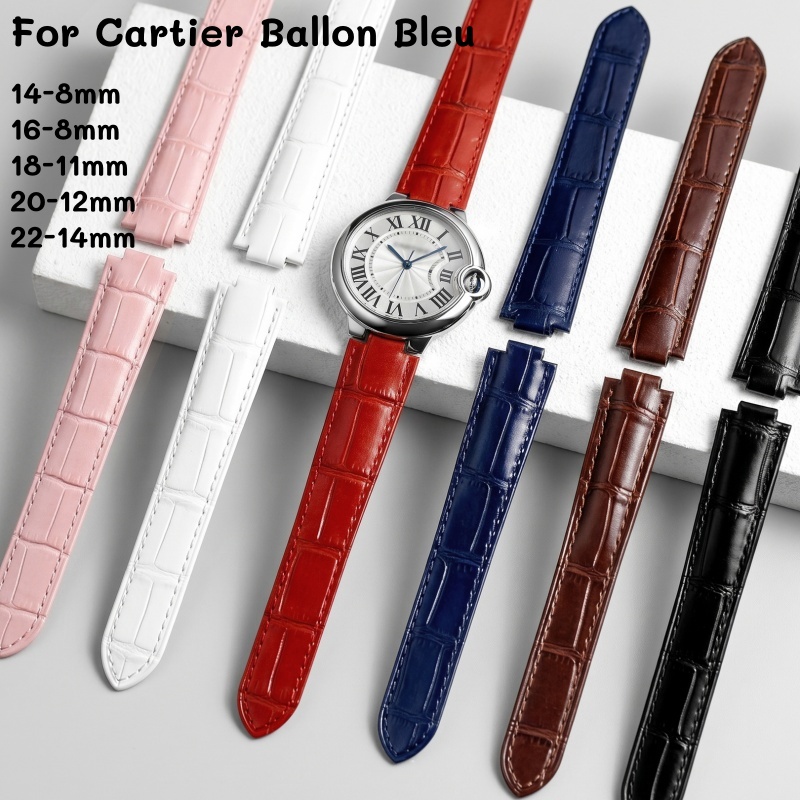 Cartier Watch Ballon Bleu - Skórzany pasek do zegarka z podwójnym