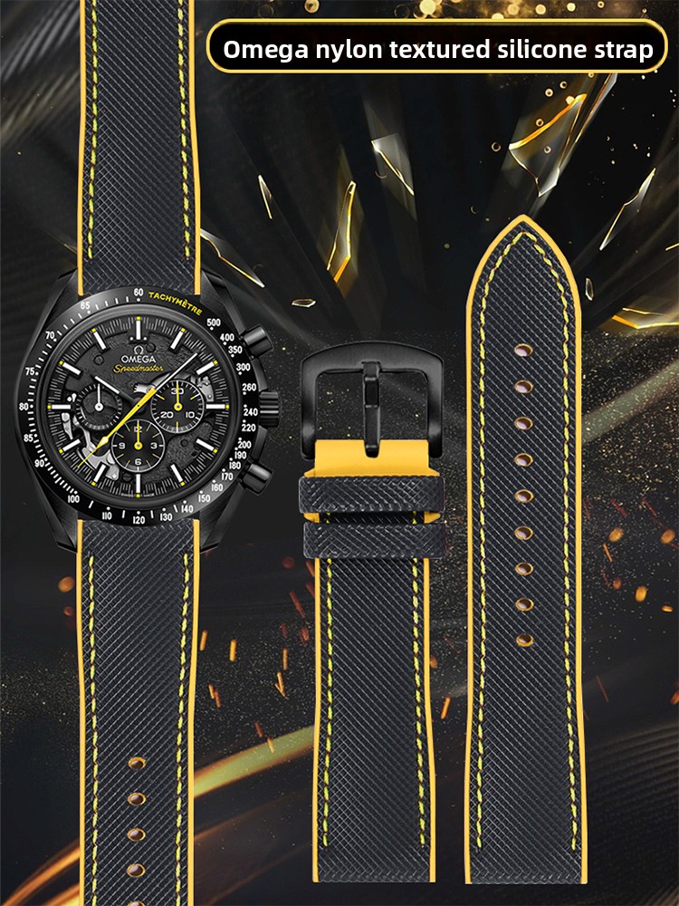Omega Watch Speedmaster - Nylonowy pasek do zegarka o fakturze