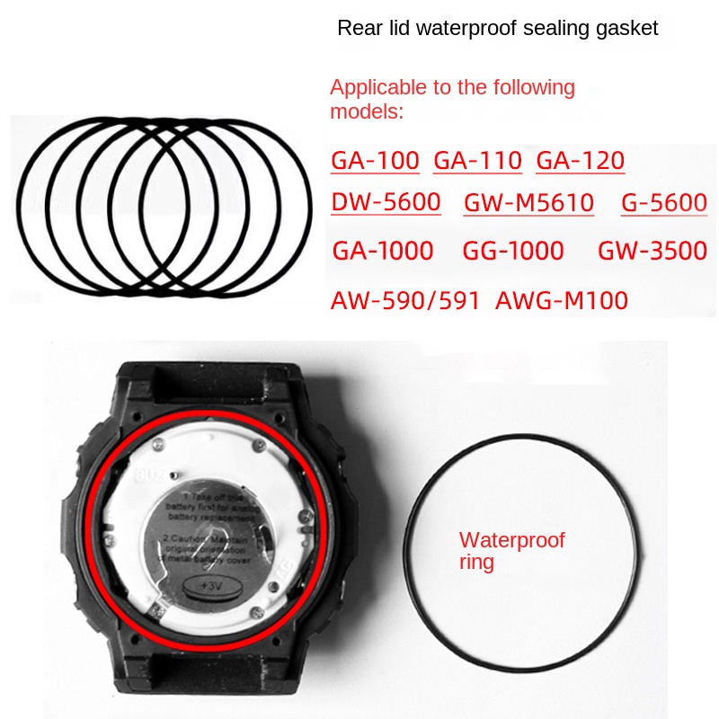 Casio Watch G-Shock Dw-5600 - Tylna pokrywa wodoodporny pierścień do zegarka