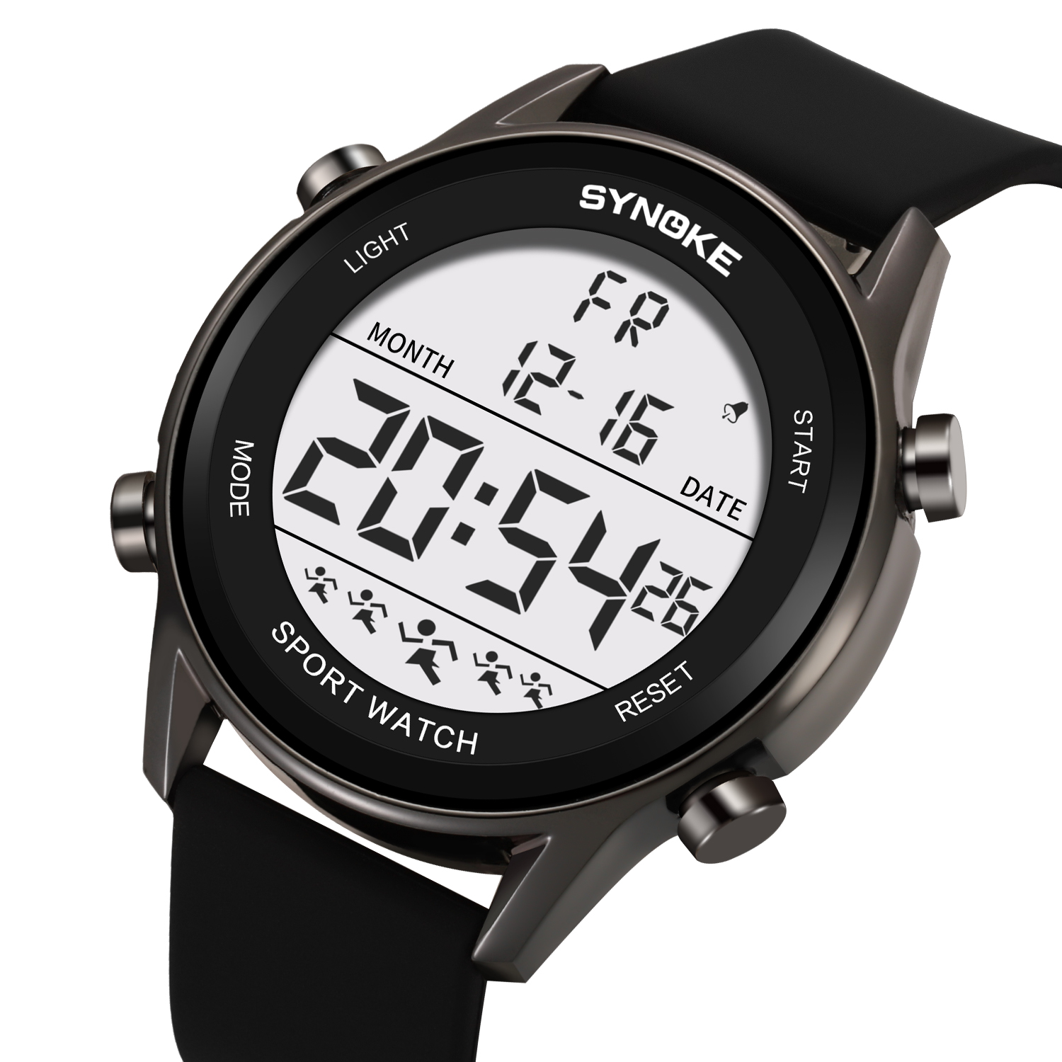 Rubber Strap Diver - Cyfrowe zegarki męskie wodoodporne SYNOKE 9825A