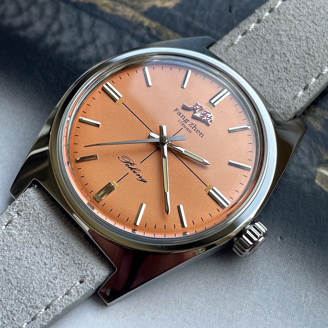 Seiko Watch Presage - Zegarek Merkur Salmon Dial Metalowy Vintage