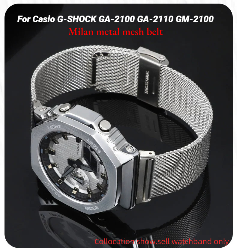 Casio Watch G-Shock Dw-5600 - Milan metalowa bransoleta siatkowa do zegarka