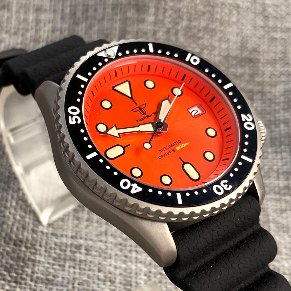 Zegarek męski Tandorio 41mm Ty – Rubber Strap Diver recenzja i cena