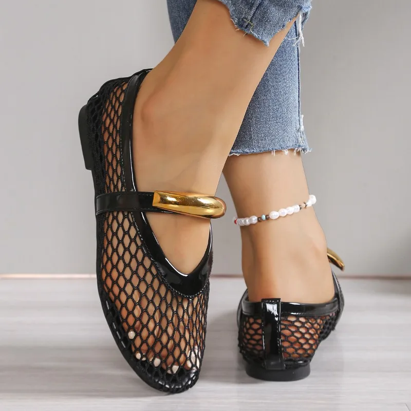Damskie oddychające letnie san – Mesh Strap Metal recenzja i cena